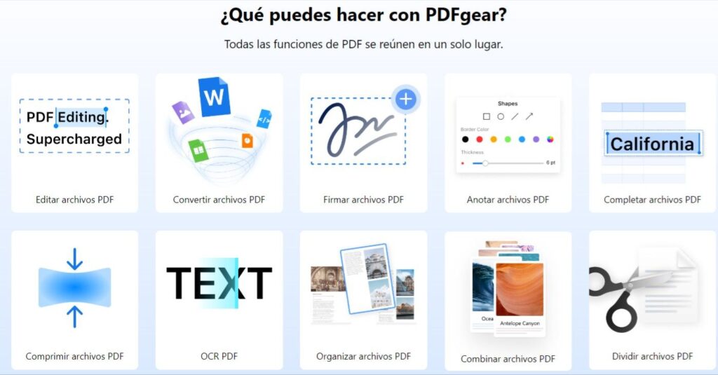 PDFGear herramienta para trabajar con PDF